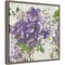 Purple Summer Hydrangea II by Asia Jensen 16-in. W x 16-in. H. Canvas Wall Art Print Framed in Grey